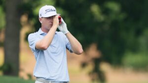 Ryan Gerard was leading the 2025 PGA Championship