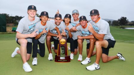 Oklahoma State men’s golf rallies past Virginia to win 12th NCAA title