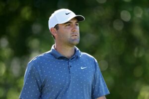 Scheffler shines in dark for eight-shot CJ Cup Byron Nelson lead