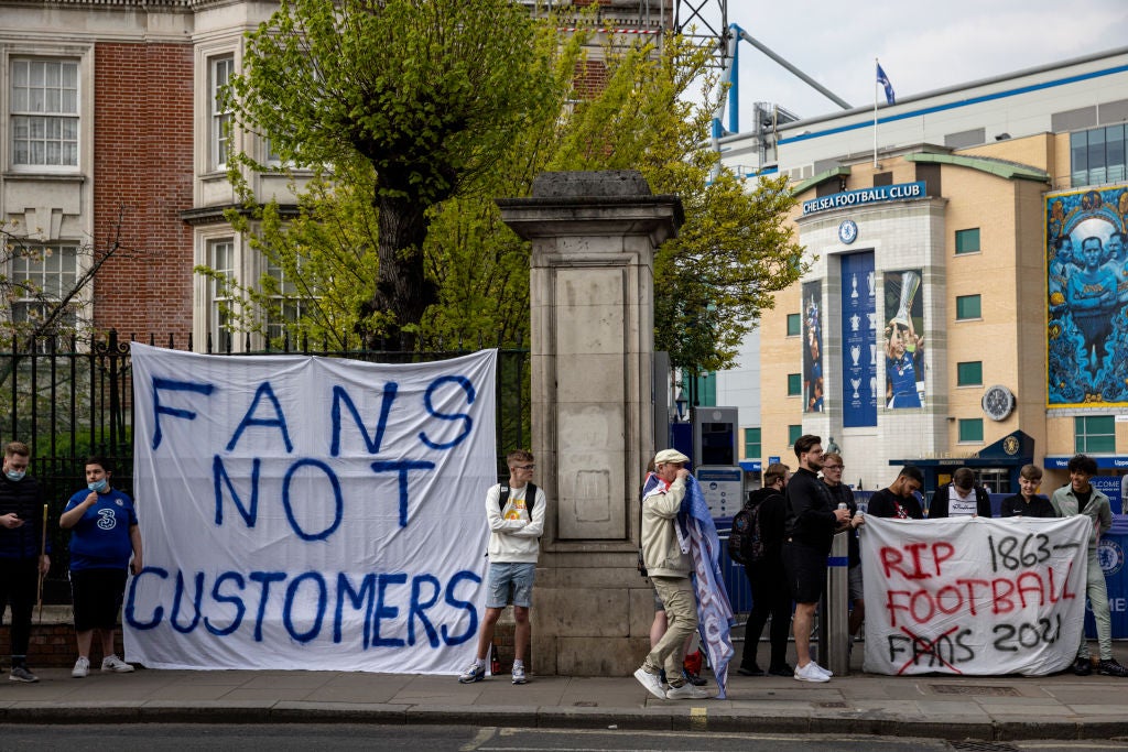 The announcement of the European Super League in 2021 sparked the most widespread fan protests seen in the UK