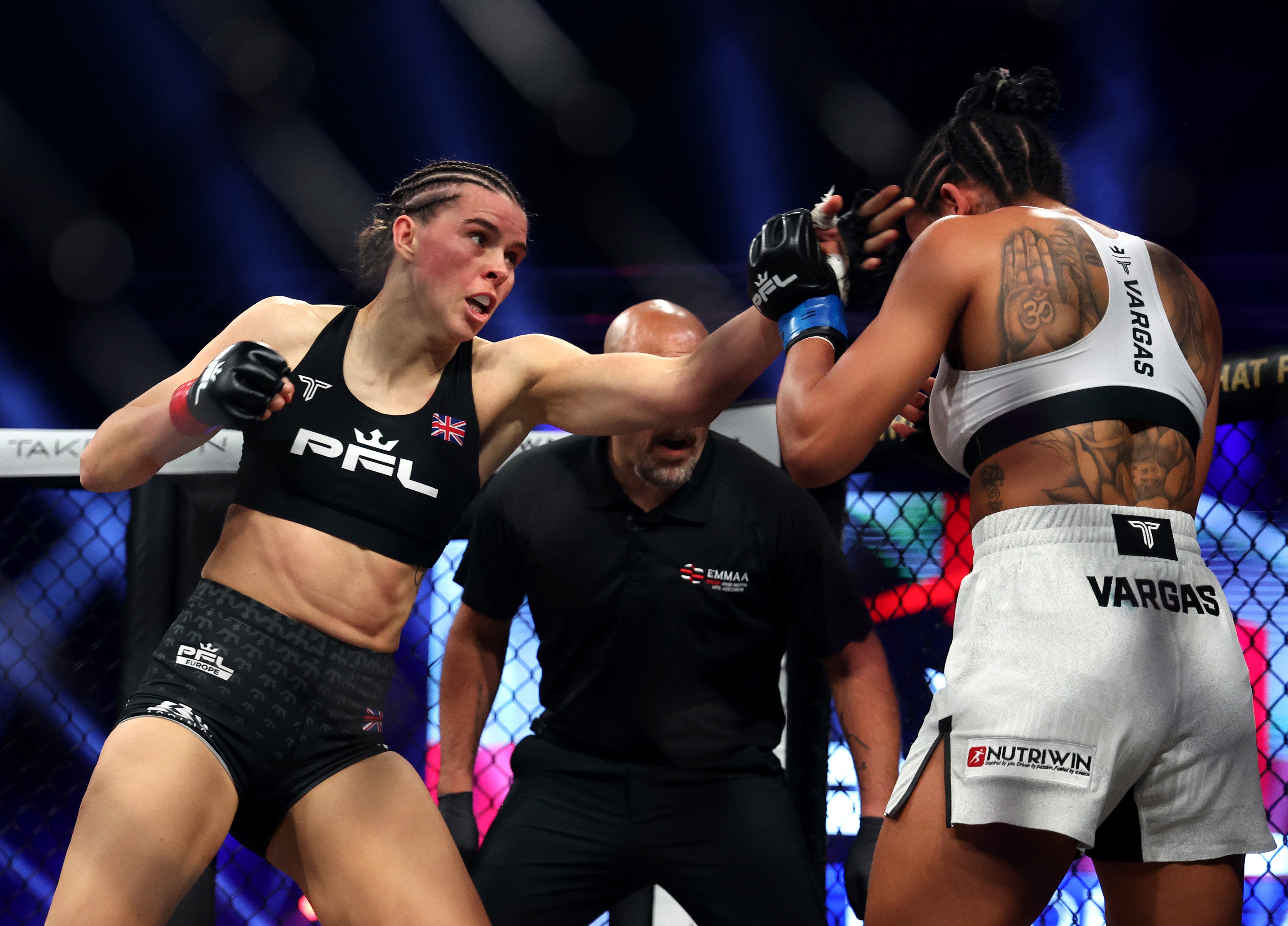 Marshall during her successful MMA debut with the PFL in 2024