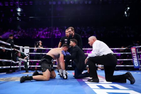 Tearful Johnny Fisher gives rousing speech in locker room after KO by Dave Allen
