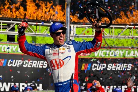 Joey Logano snaps slump with Texas win of attrition