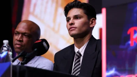 Ryan Garcia Batmobile entrance: Boxer makes way to ring in style ahead of Times Square fight vs. Rolly Romero