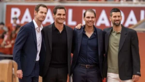 Tennis legends reunite: Roger Federer, Novak Djokovic, Andy Murray surprise Rafael Nadal at ceremony