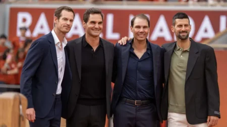 Tennis legends reunite: Roger Federer, Novak Djokovic, Andy Murray surprise Rafael Nadal at ceremony