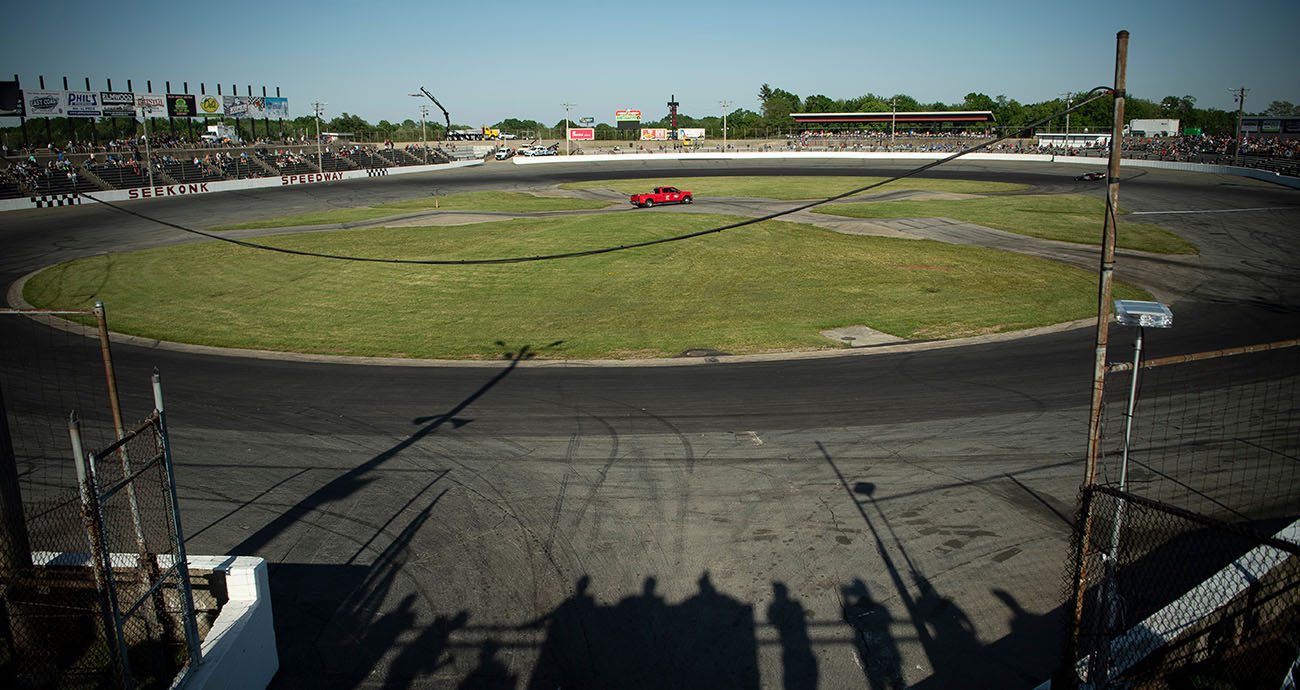 A general view during the J&R Precast 150 for the Whelen Modified Tour at Seekonk Speedway on June 1, 2043 in Seekonk, Massachusetts. (Jaiden Tripi/NASCAR)