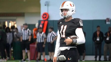 Miami’s Mario Cristobal compares Carson Beck to No. 1 NFL Draft pick Cam Ward: ‘There’s a ton of similarity’