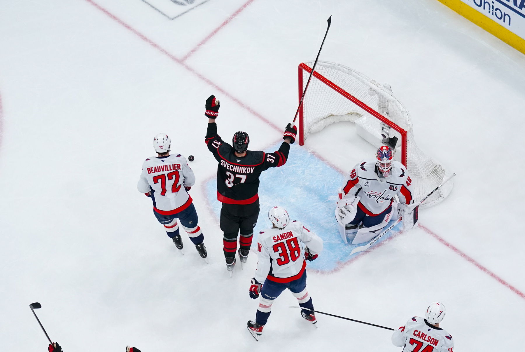 'That Was Textbook Hurricanes Hockey': Rod Brind'Amour, Andrei Svechnikov, Eric Robinson, Jack Roslovic, Frederik Andersen On Game 3 Win