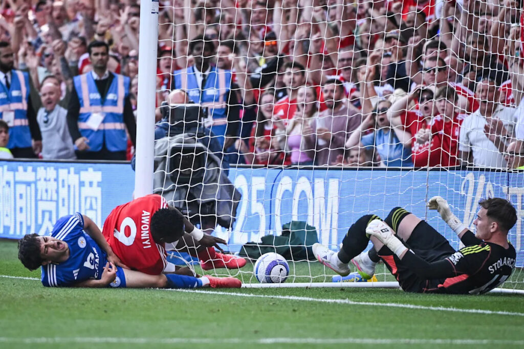 Nottingham Forest’s Taiwo Awoniyi placed in coma after slamming into post in draw with Leicester