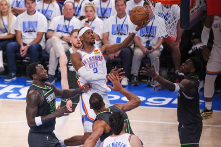 Western Conference finals: Shai Gilgeous-Alexander, Thunder wear down Timberwolves to take Game 1 at home