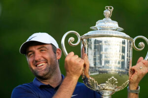 Scheffler pulls away to win PGA Championship for third major title