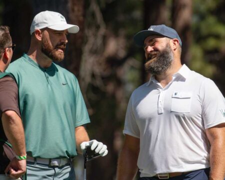Travis Kelce Reacts to Jason Kelce’s Shirtless Golf Video