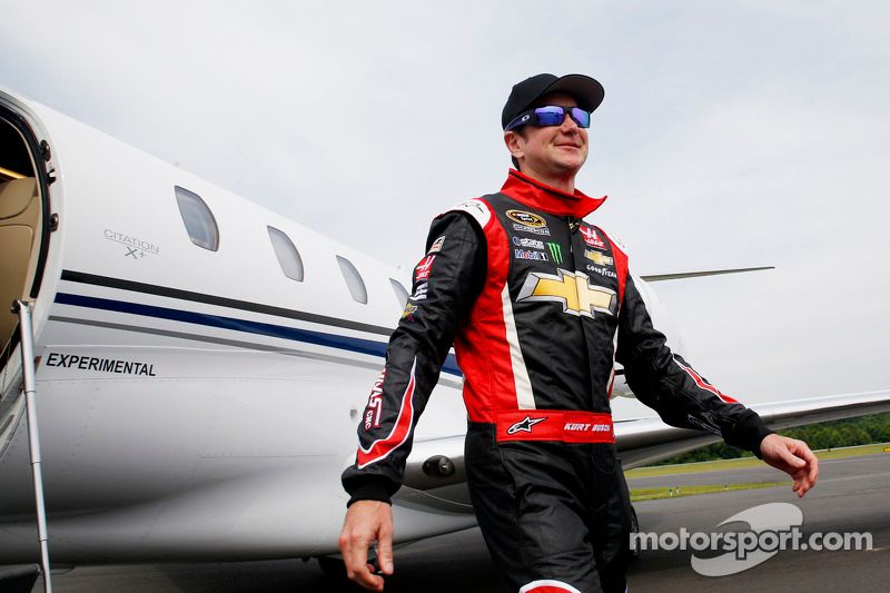 Kurt Busch arrives in Charlotte
