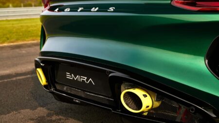 Lotus Emira With Yellow Exhaust Tips Pays Tribute to an F1 GOAT