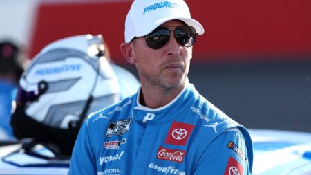 Denny Hamlin on baby watch, could miss Sunday’s Cup race at Nashville