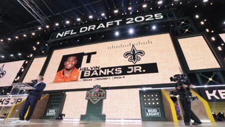 Saints sign six draft picks, including first-round selection Kelvin Banks Jr.