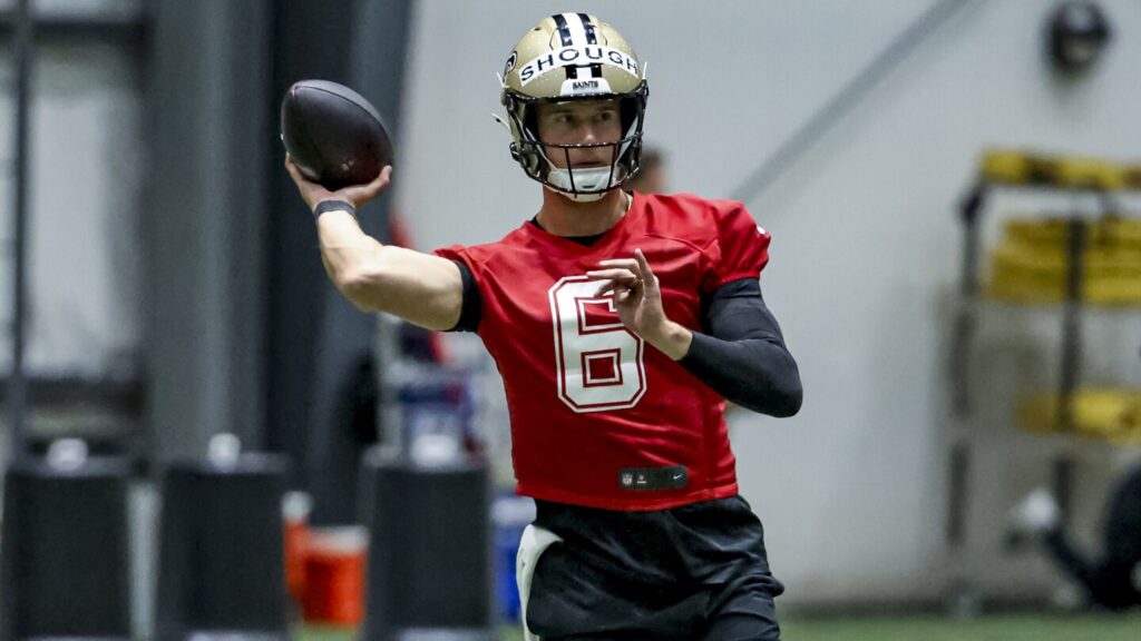 Tyler Shough says he’s “a lot more prepared” as a 25-year-old rookie