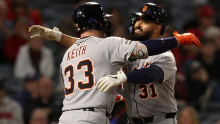 Riley Greene homers twice during eight-run ninth inning to lead Tigers to 9-1 win over Angels