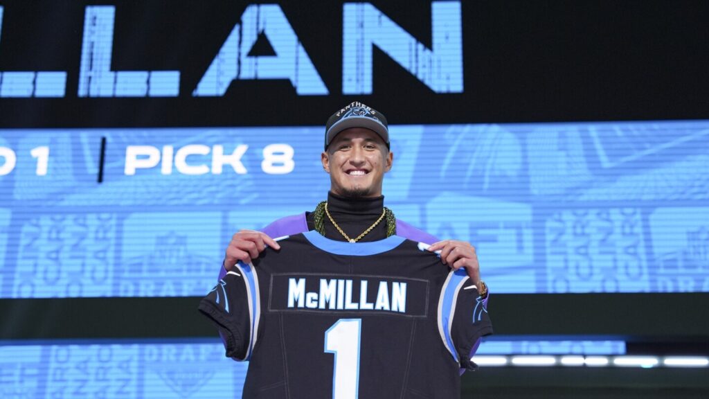First-rounder Tetairoa McMillan among six picks, 19 undrafted rookies to sign with Panthers