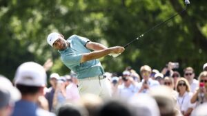 Scottie Scheffler’s drive was headed straight into the woods – and then it wasn’t