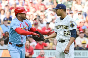 Cardinals 1B Willson Conteras’ collision leads to bad blood and plunkings vs. Brewers
