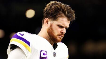 Sam Darnold throws two interceptions in 7-on-7 session before media