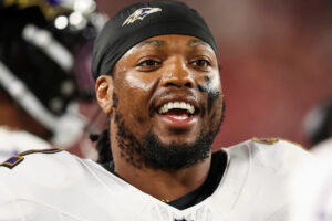 Adam Sandler promises to cast Derrick Henry in a movie if Ravens RB posts 2,000-yard season