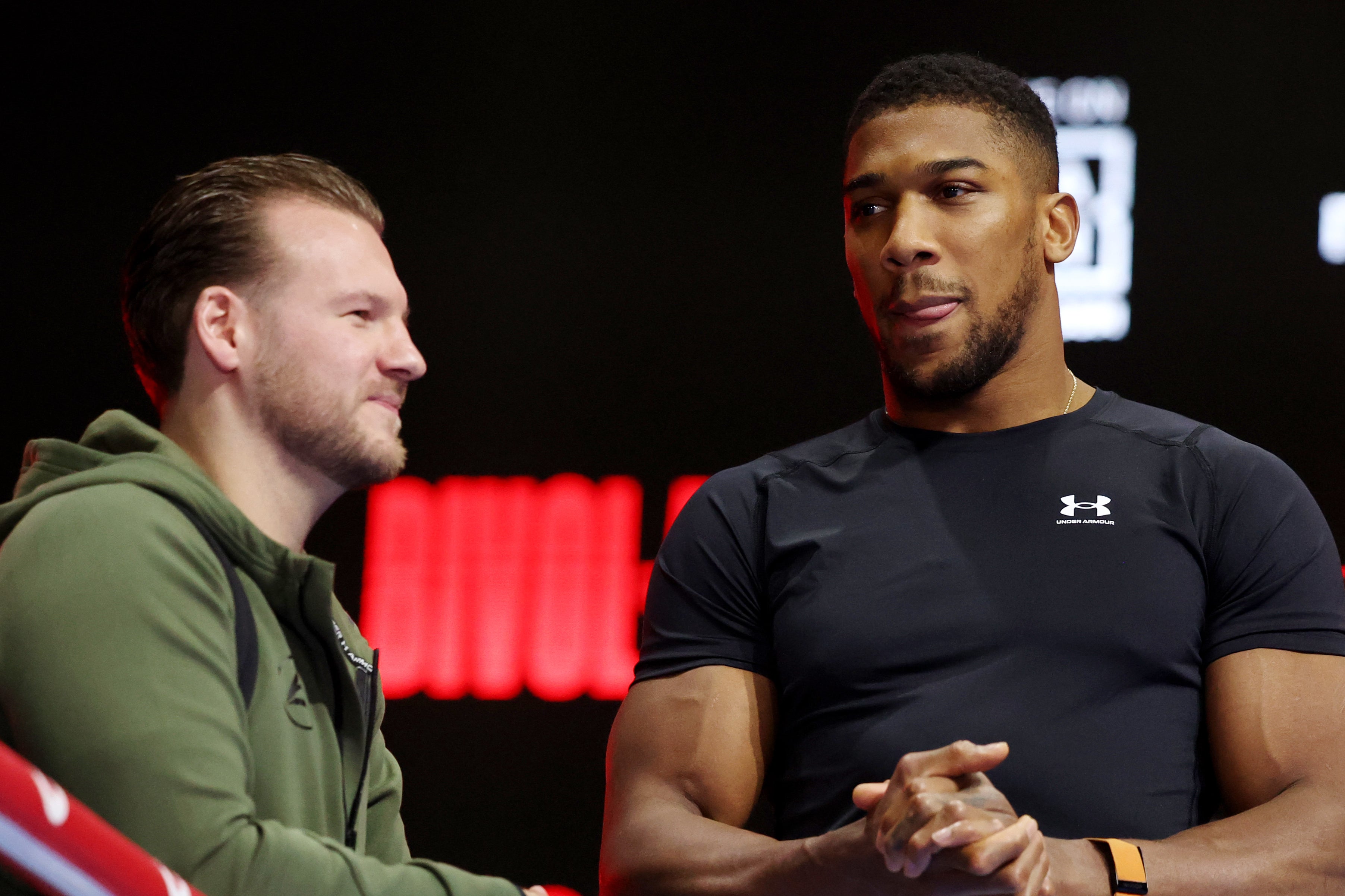 Joshua with coach Ben Davison, with whom he has worked since 2023