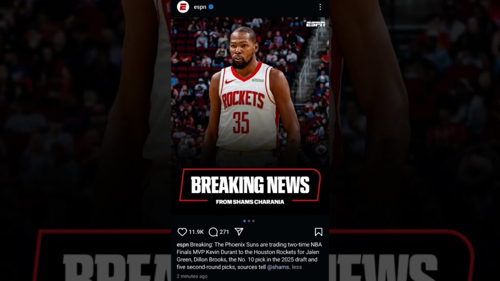 BREAKING NEWS!! KEVIN DURANT TRADE UPDATE #NBANews #nba #nbafinals #kd #kevindurant #houstonrockets