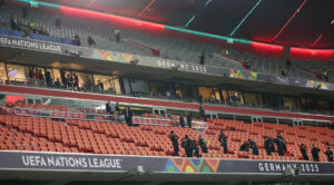 Fan dies after fall from second tier during Portugal’s Nations League final win over Spain, UEFA confirms