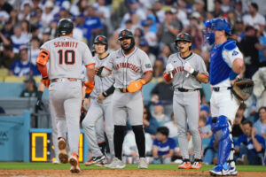 Giants tie Dodgers for 1st in NL West with Casey Schmitt grand slam leading to 6-2 win