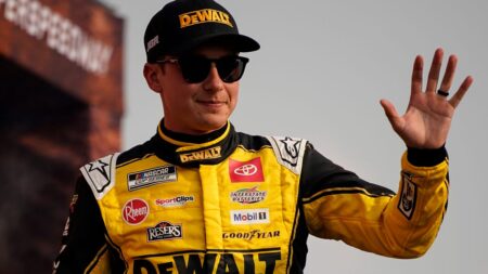 Christopher Bell was in fifth place when Erik Jones made a move underneath him and sent him into the wall.