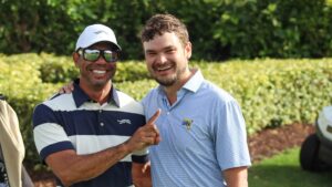 Who is Jake Sherwin who celebrated hole-in-one with Tiger Woods