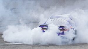 Denny Hamlin has gas, a trophy and No. 1