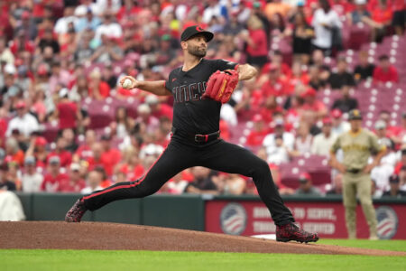 Reds pitcher Nick Martinez nearly throws first no-hitter of 2025 in 8-1 win over Padres