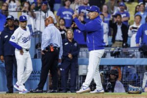Contentious Dodgers-Padres series ends with benches clearing and managers ejected