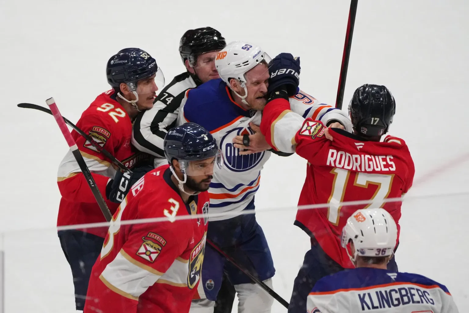 Oilers' Walman fined K as Panthers stayed cool amid fight-filled Game 3