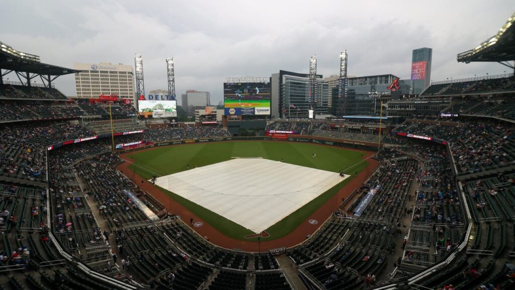 Start of Tuesday's Mets-Braves game in Atlanta delayed due to rain