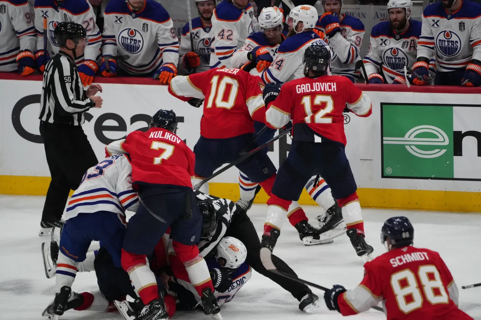 Three takeaways: Fights, penalties take over Game 3, Ekblad shines in Panthers rout of Oilers