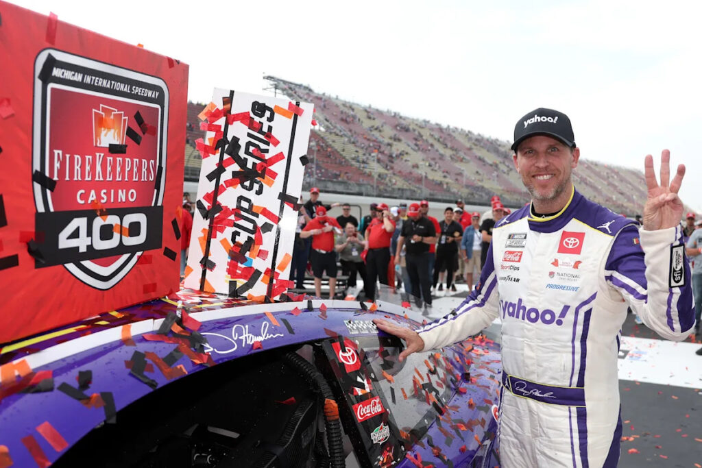 NASCAR grants Denny Hamlin a playoff waiver as he’s set to miss Sunday’s Mexico City race due to birth of son