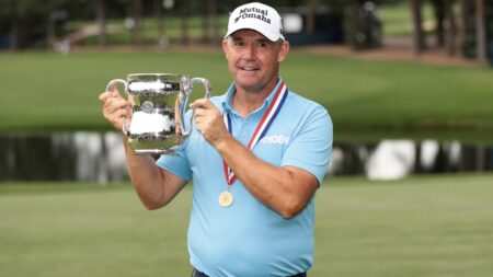 Padraig Harrington outduels Stewart Cink over four days to win second U.S. Senior Open