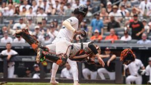 Orioles catcher Maverick Handley leaves game after collision with Yankees’ Jazz Chisholm Jr.