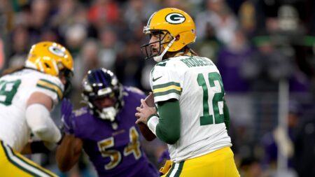 John Harbaugh on Aaron Rodgers: I don’t have a reaction, just respect
