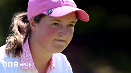 Evian Championship: England’s Lottie Woad sets clubhouse target in major