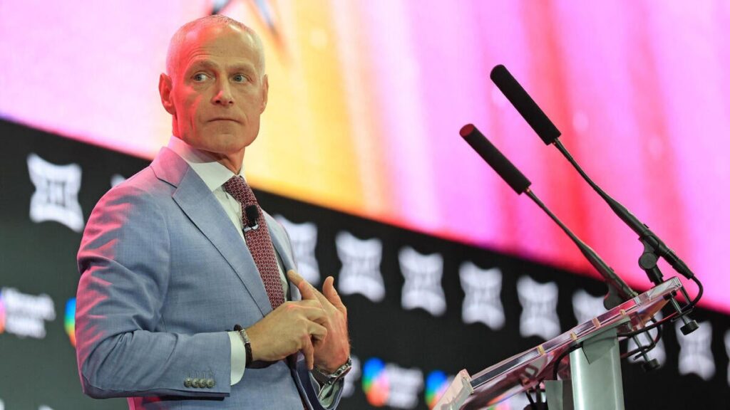 Big 12 commissioner Brett Yormark ‘doubling down’ on 5+11 College Football Playoff proposal as expansion looms