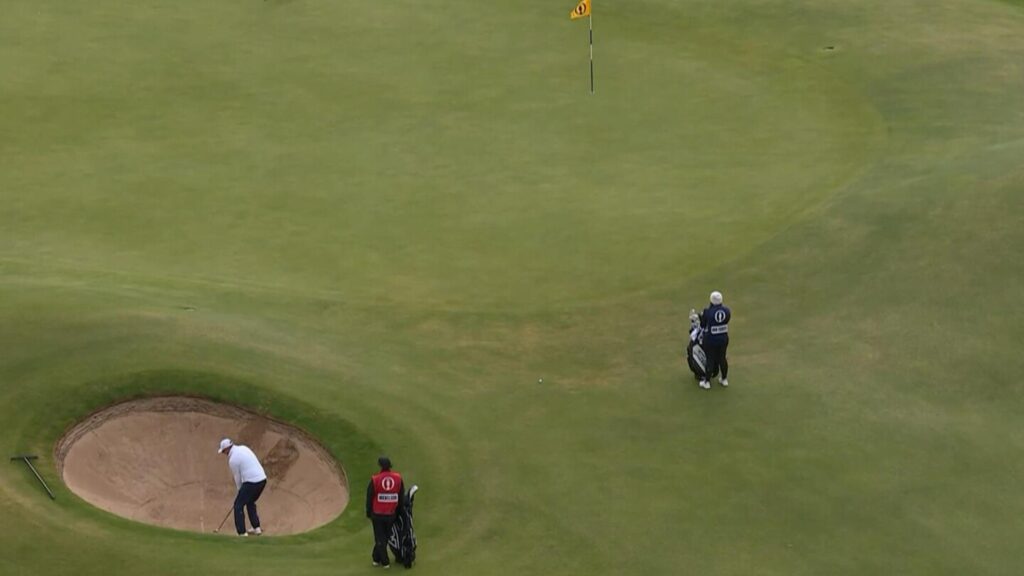 WATCH: Phil Mickelson saves par after leaving one in the bunker