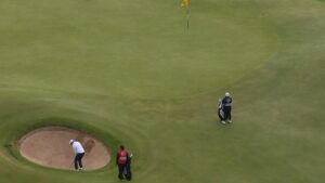 WATCH: Phil Mickelson saves par after leaving one in the bunker