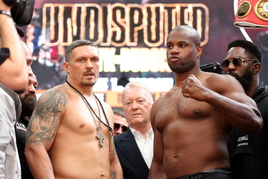 How do Oleksandr Usyk and Daniel Dubois’ weights compare to first fight?