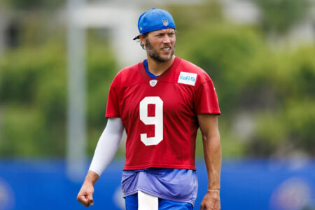 Rams QB Matthew Stafford won’t practice with teammates to start training camp because of back soreness